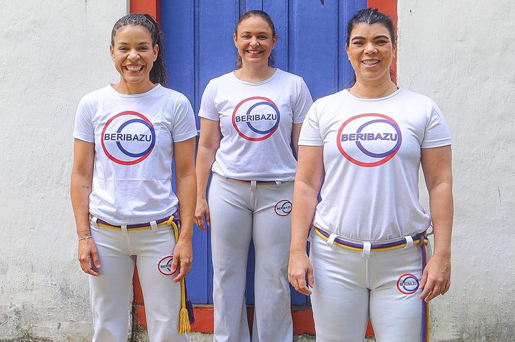 Juana Zanchetta, Carolina Zanchetta e Lorena Loureiro, novas contramestras do Beribazu (Foto: Amanda)