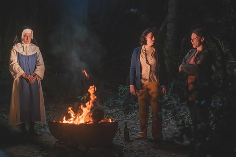 As atrizes Gabrielle Novelo, Fran Mattoso e Ro Milani (Foto: Divulgação)