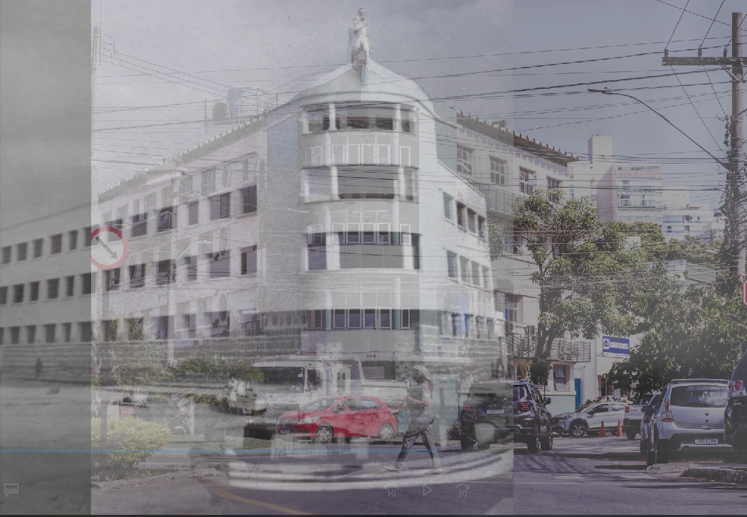 Fotos sobrepostas: Hospital Praia do Suá