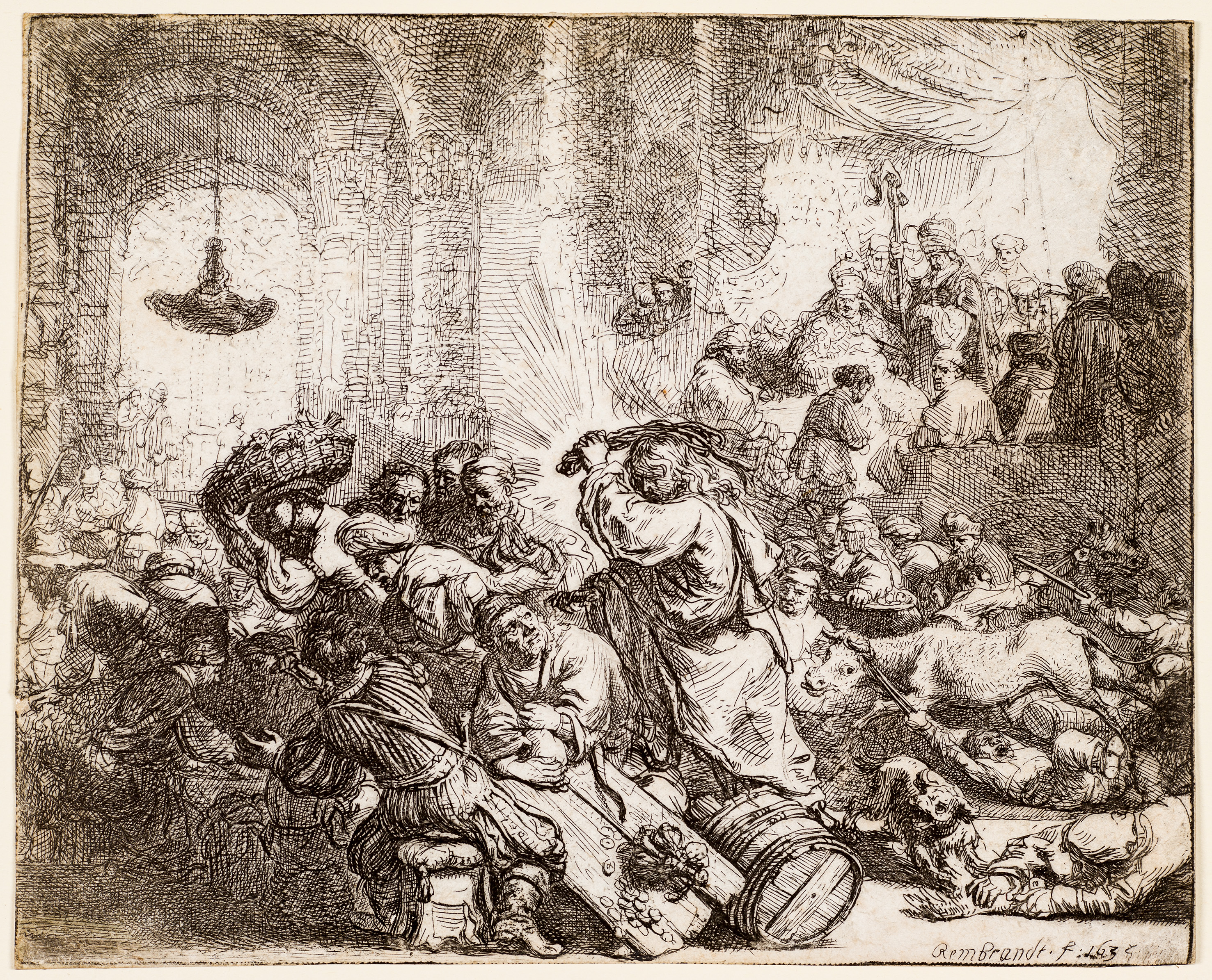 Christ driving the moneychangers from the Temple