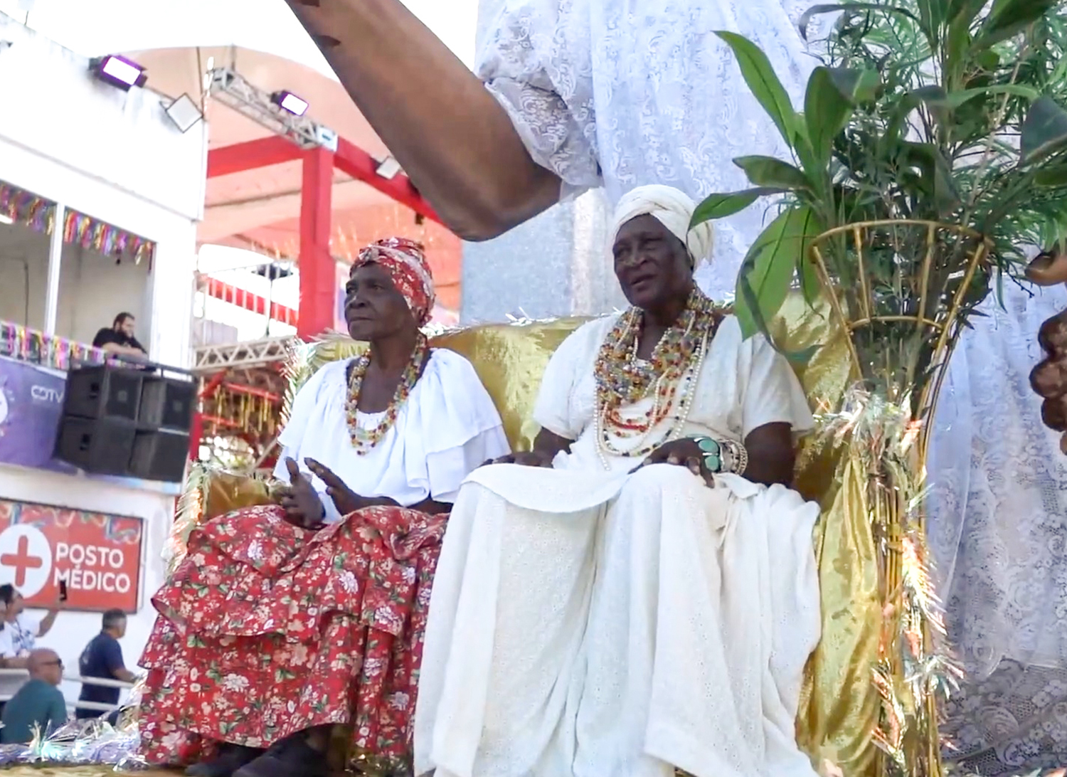 Maria e Ilinha em desfile da Imperatriz do Forte - Foto Reprodução A Gazeta
