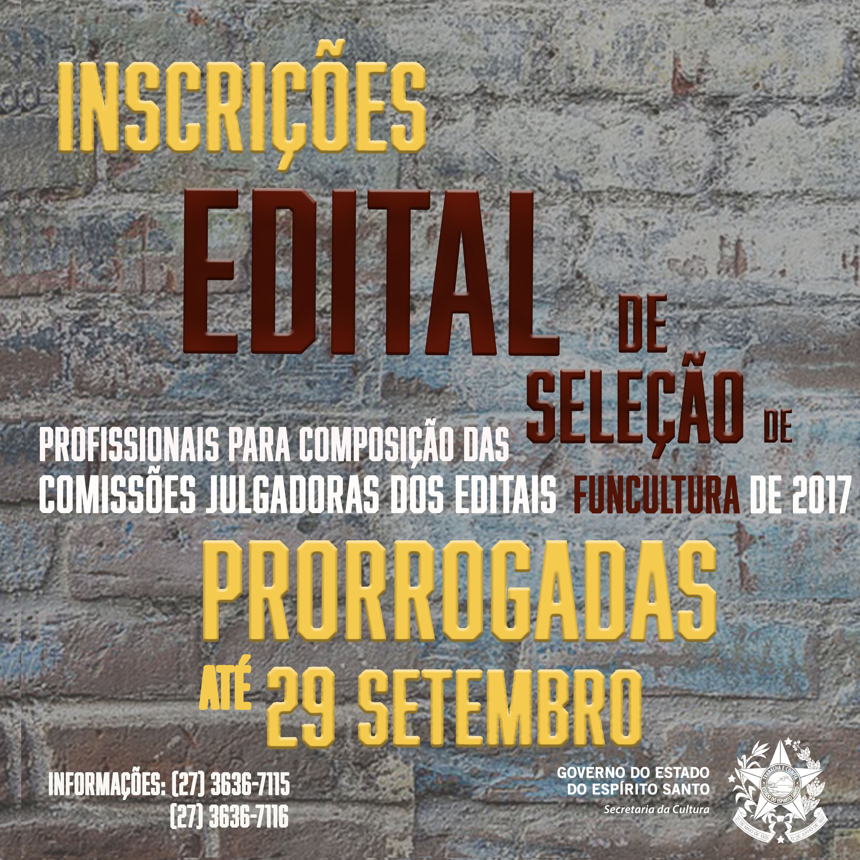 editais prorrogadas
