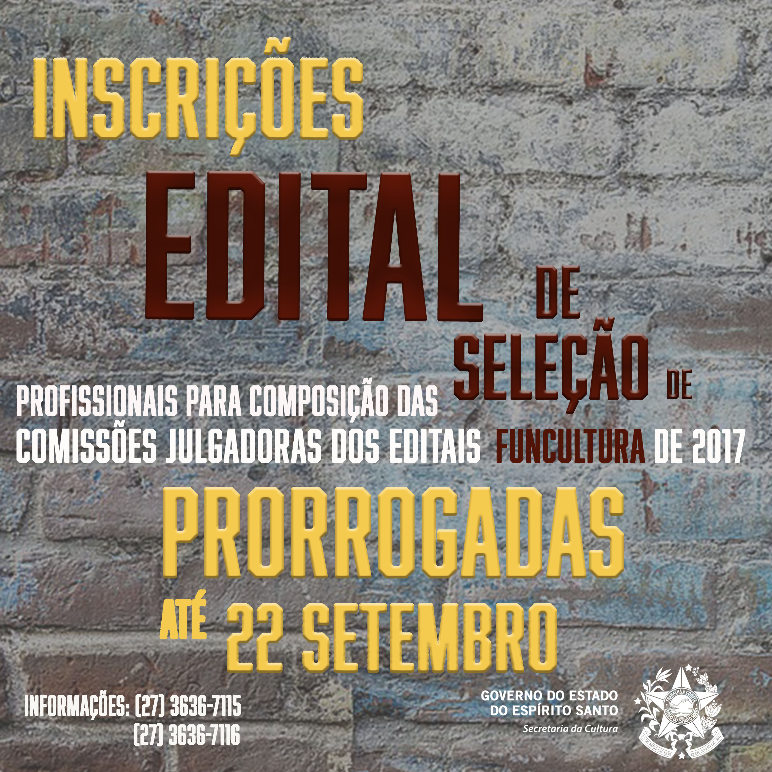 inscrições 22 setemrbo
